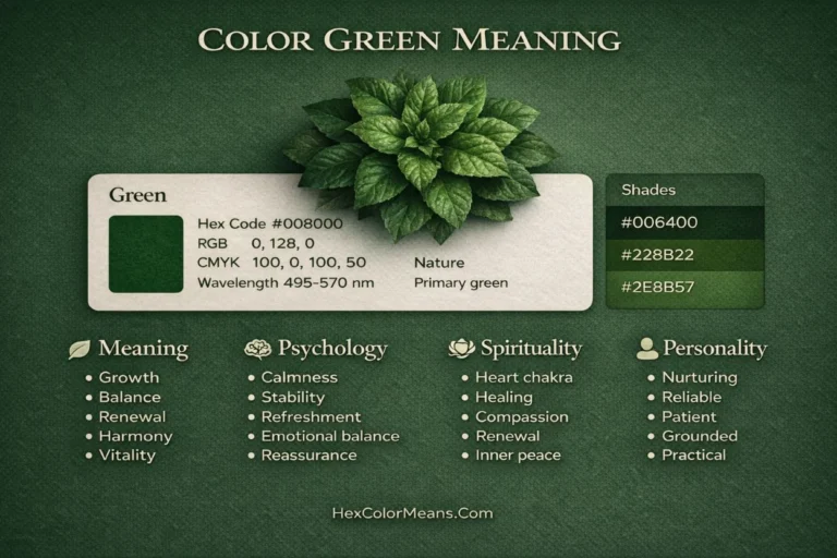 infographic-showing-meaning-of-color-green-in-psychology-spirituality-and-color-codes