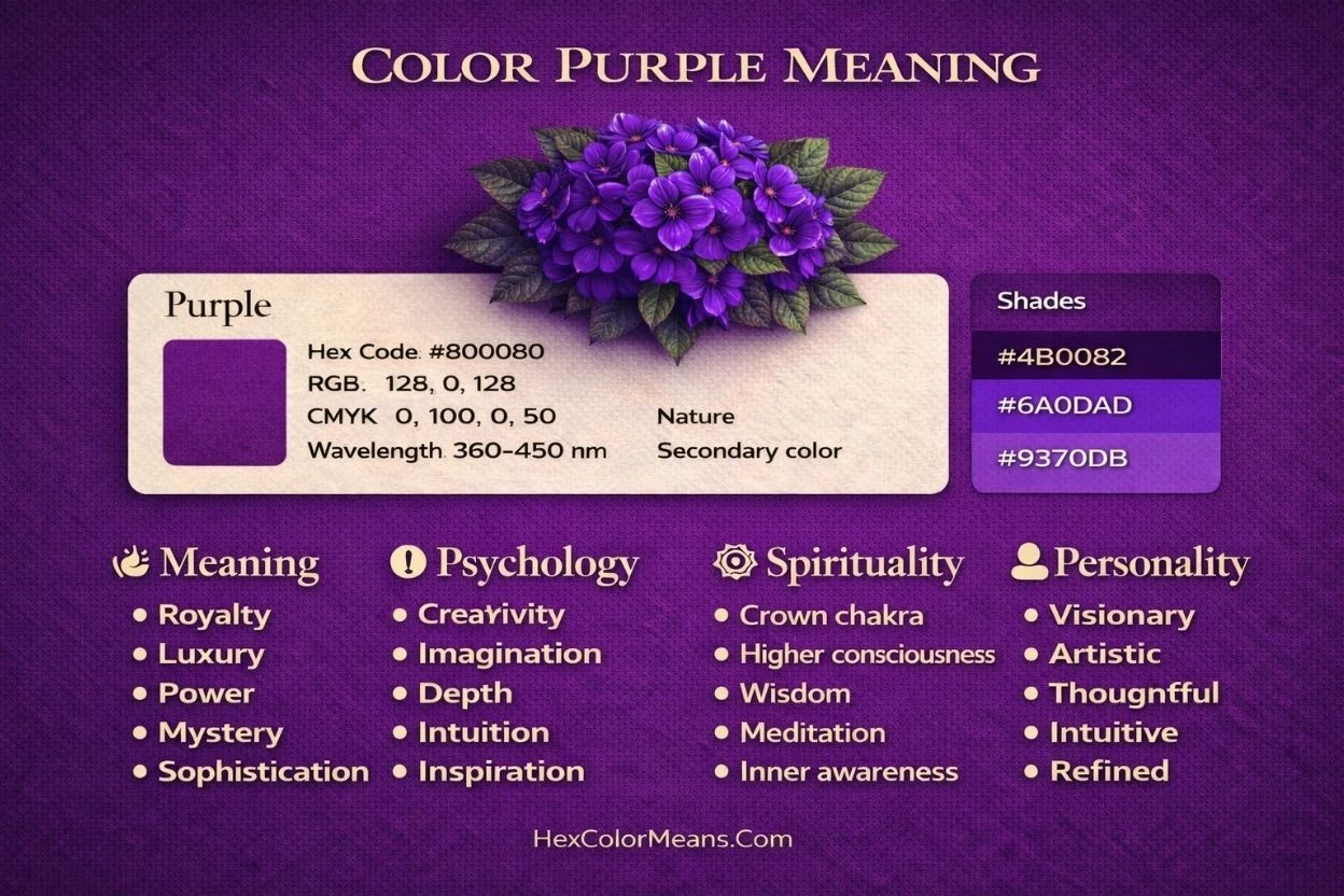 infographic-showing-meaning-of-color-purple-in-psychology-spirituality-and-color-codes